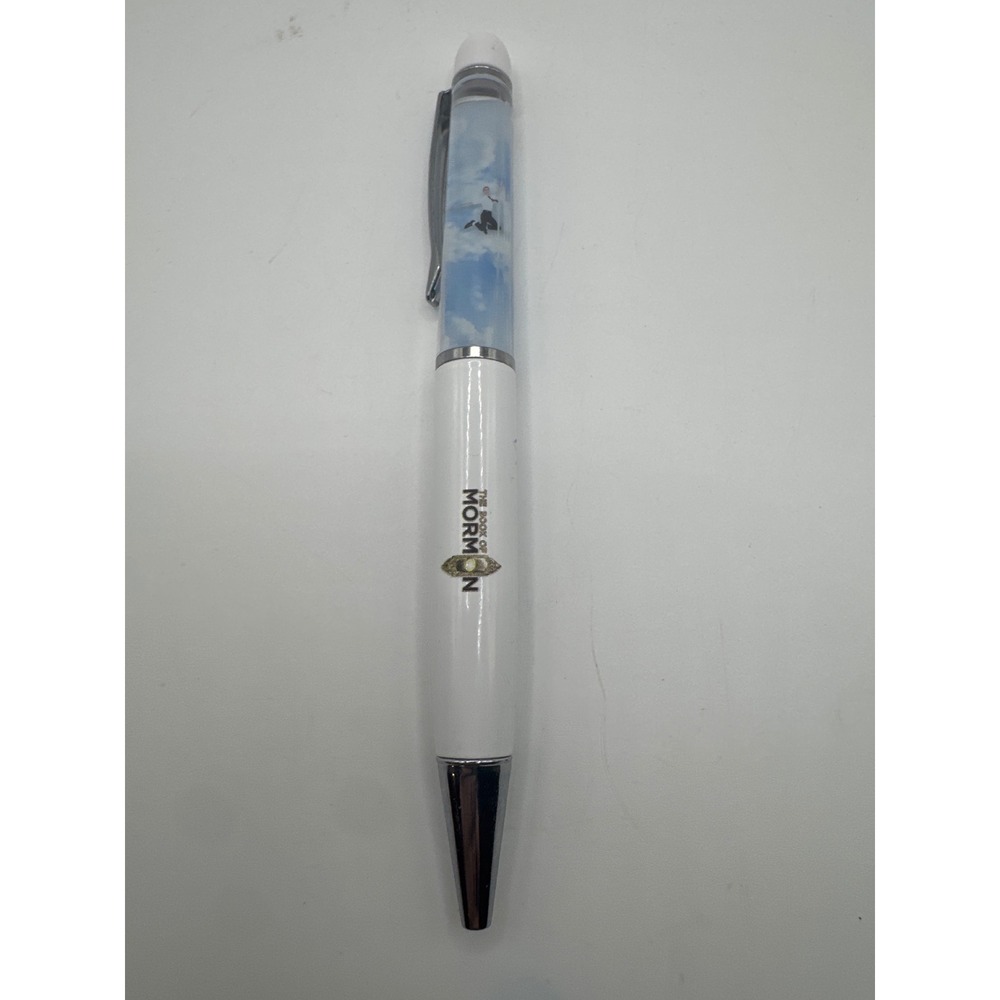The Book of Mormon Broadway Musical Floaty Pen White Blue Souvenir Collectible